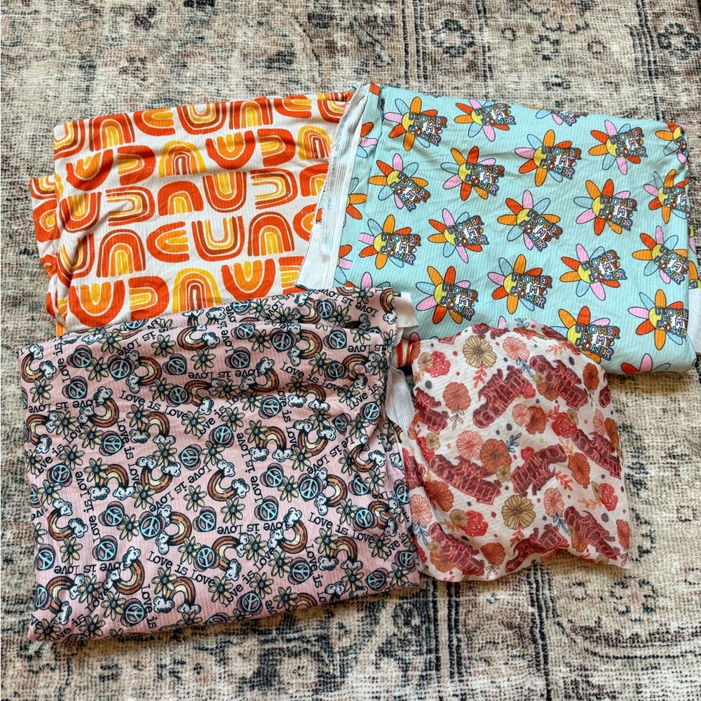 Fabric, yards of fabric, Random fabric, fabric pieces, patterned fabric, sewing